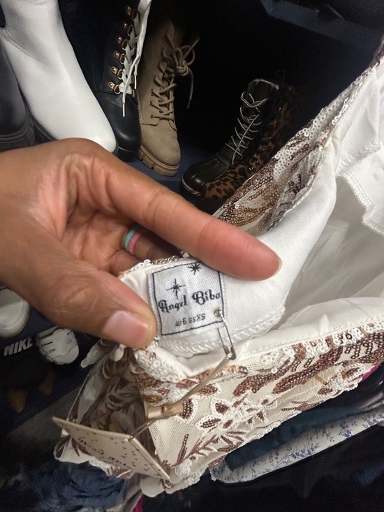 Angel biba rose gold and white sequin mini dress - Picture 7 of 8